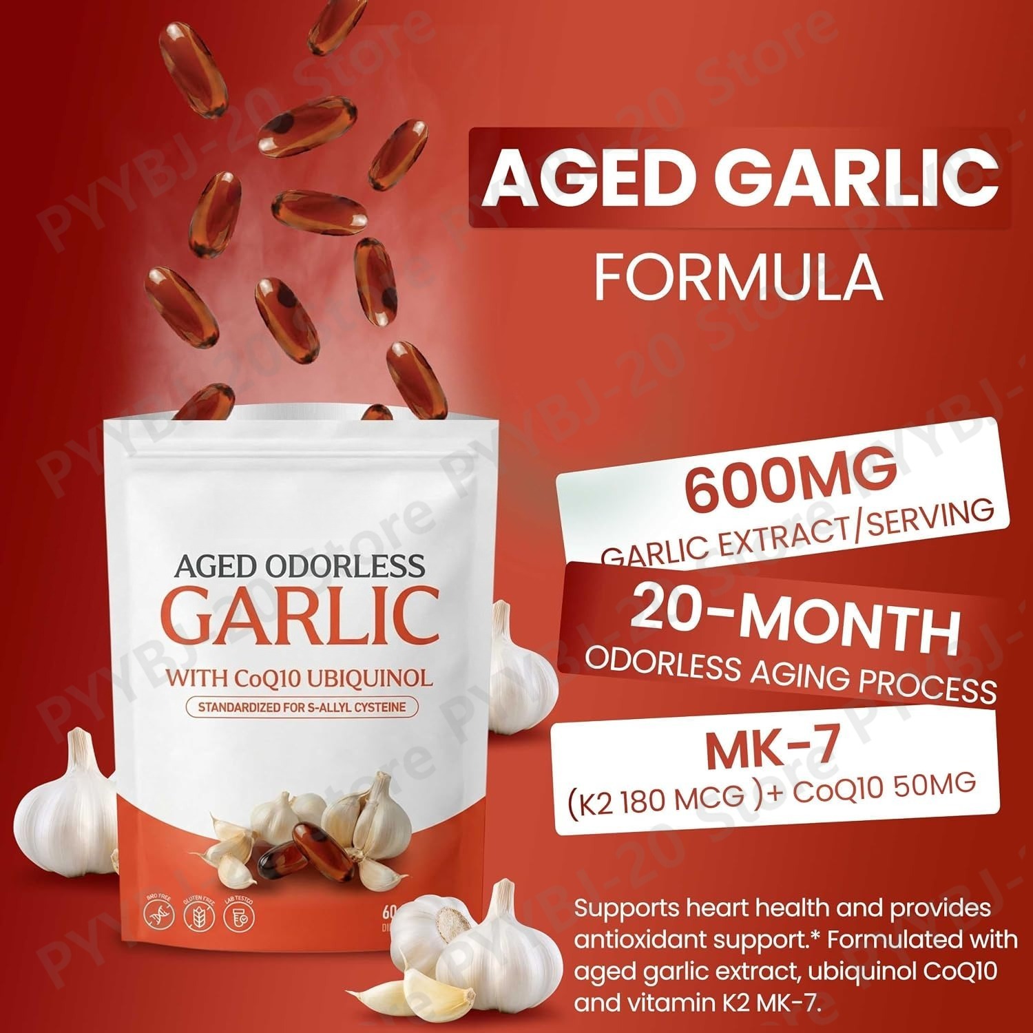 Coq10 Ubiquinol Softgel - 노화 방지 효과가 있는 무취 마늘
