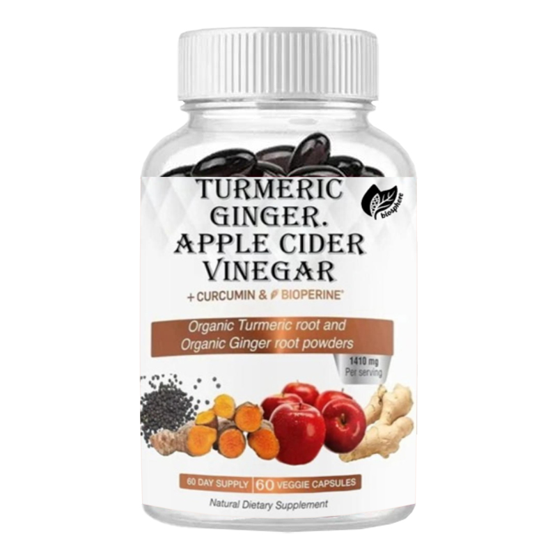 Turmeric Curcumin Capsule - 유기농 강황 뿌리 가루, 유기농 생강