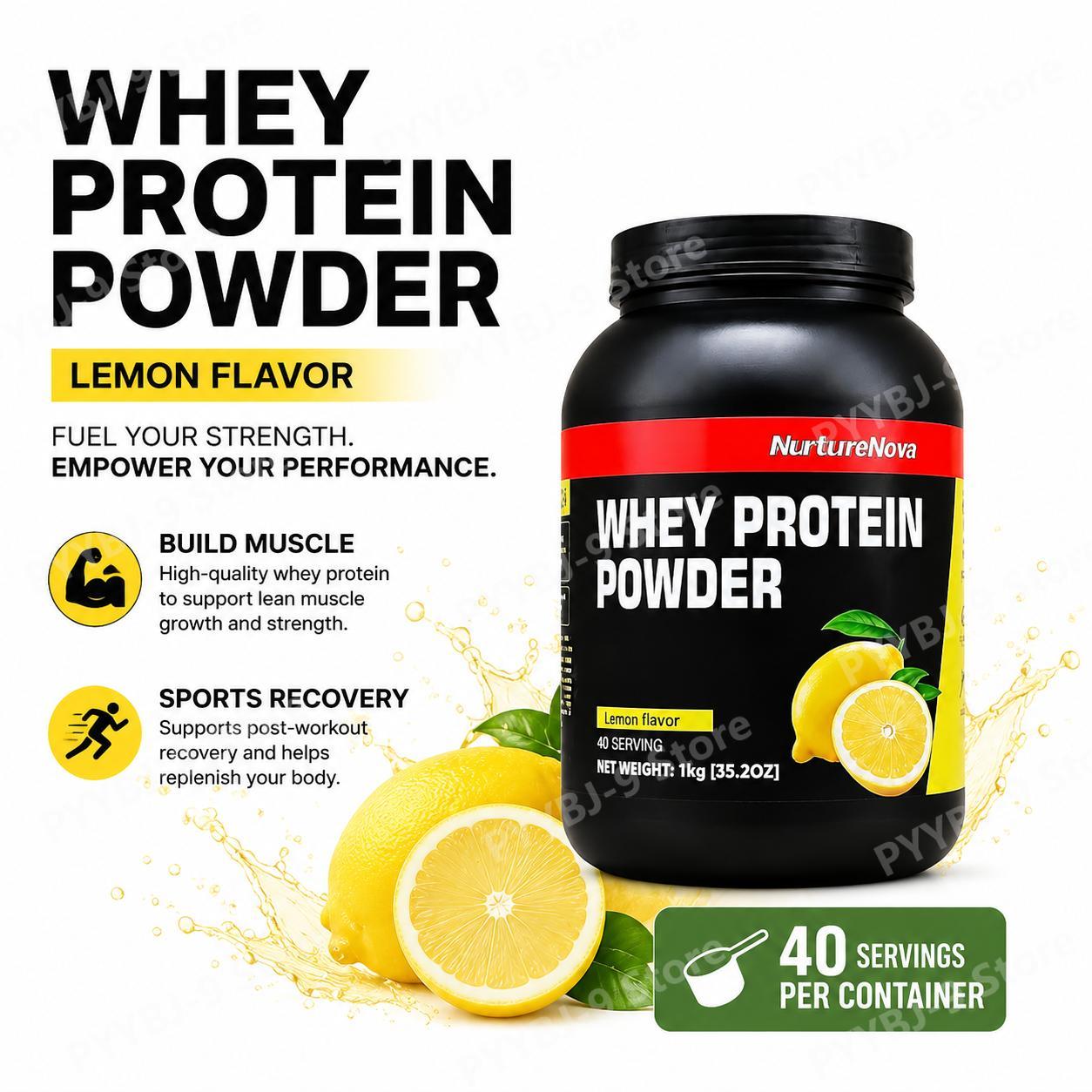 Nutrition And Fitness - 너처노바 웨이 프로틴 파우더 레몬맛 근육