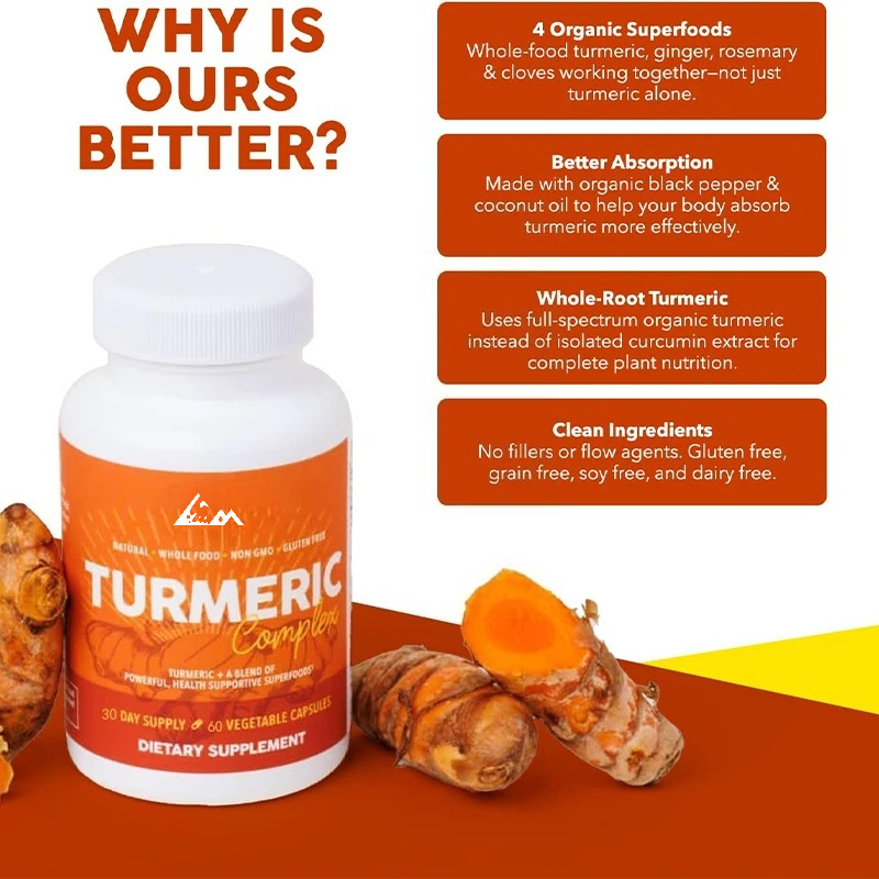 유기농 흑후추, 강황, 커큐민 - 1000mg (60캡 - Turmeric Curcumin Capsule 리뷰 및 가격