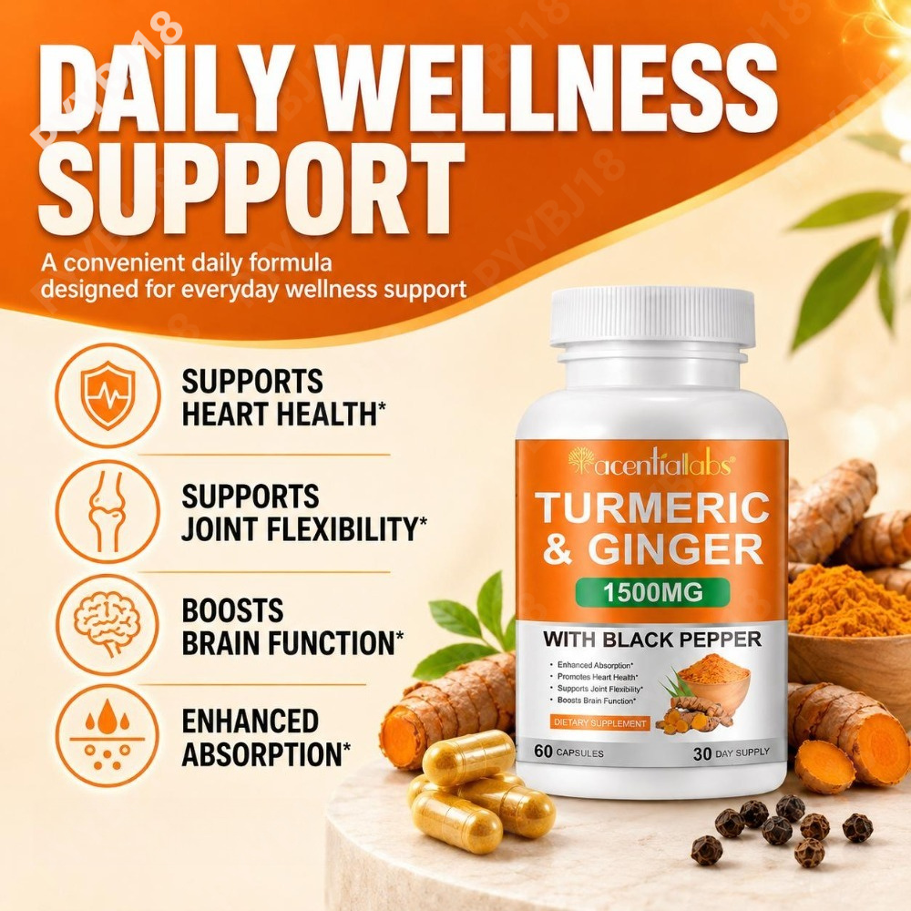 강황과 생강 캡슐, 블랙 페퍼 함유, 유기농 강황 커큐 - Turmeric Curcumin Capsule 리뷰 및 가격