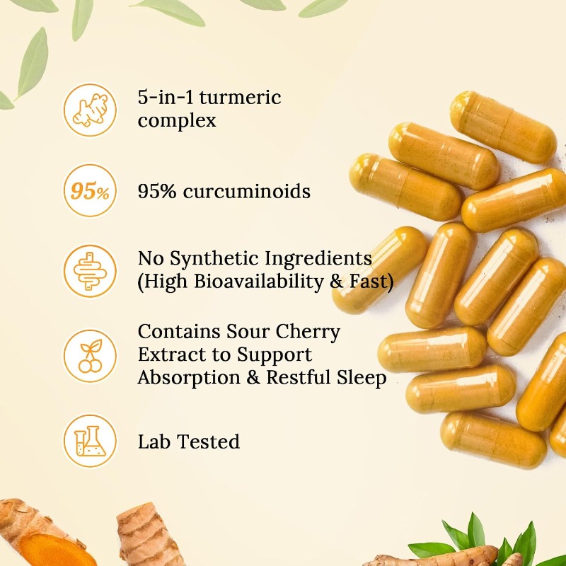 커큐민 95% 글루코사민 함유, 사우어 체리, 프랑킨센 - Turmeric Curcumin Capsule 리뷰 및 가격